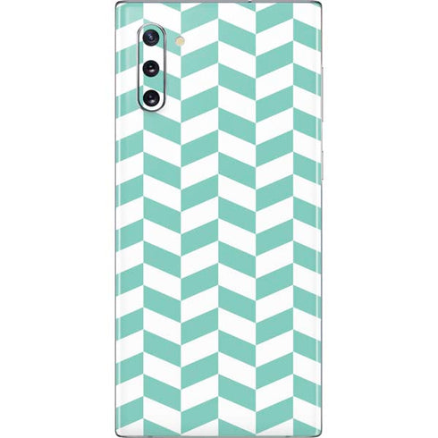 Blue White Chevron Galaxy Note 10 Skin
