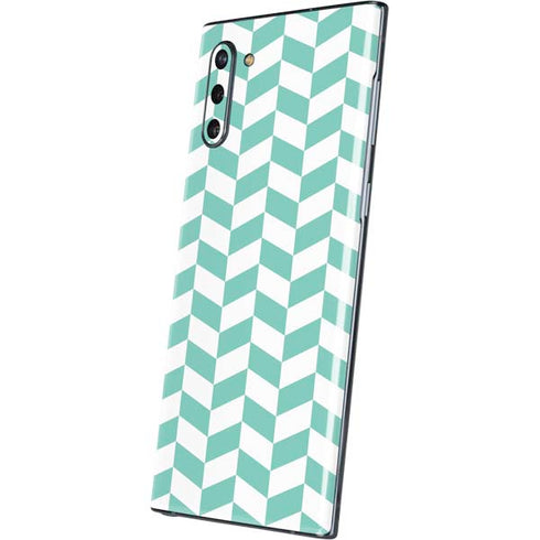 Blue White Chevron Galaxy Note 10 Skin