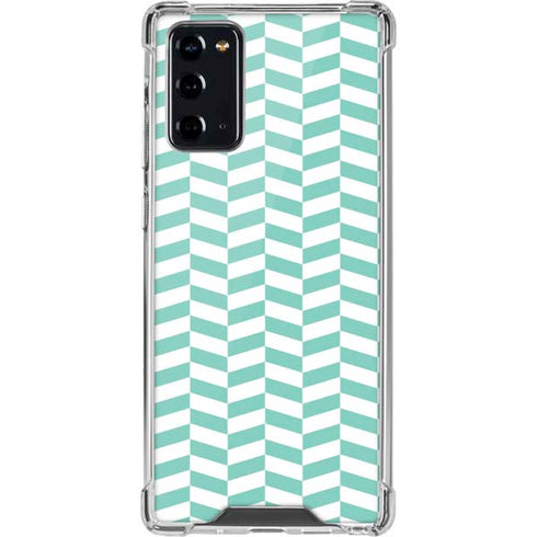 Blue White Chevron Galaxy Note20 5G Clear Case