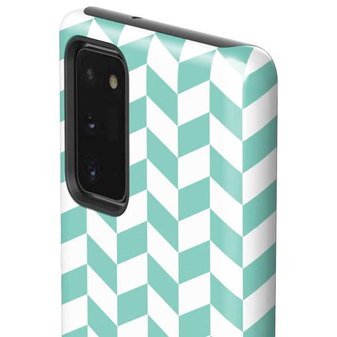 Blue White Chevron Galaxy Note20 5G Pro Case