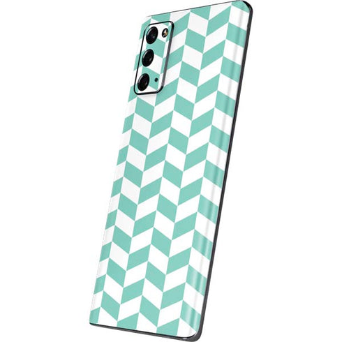 Blue White Chevron Galaxy Note20 5G Skin