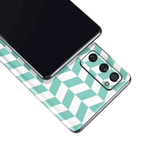 Blue White Chevron Galaxy S20 Fan Edition Skin