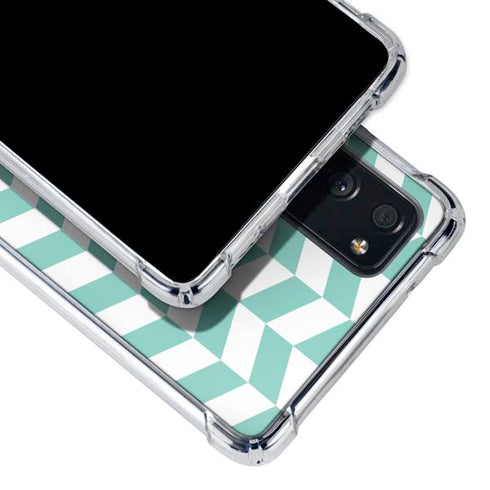 Blue White Chevron Galaxy S20 FE Clear Case