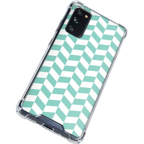 Blue White Chevron Galaxy S20 FE Clear Case