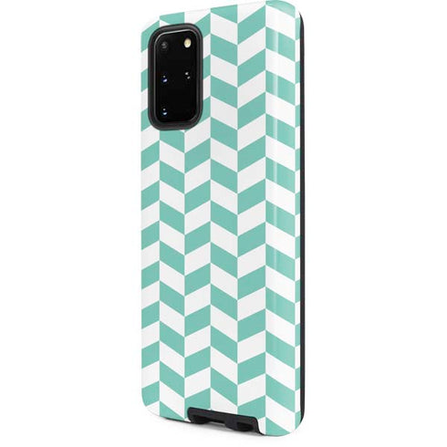 Blue White Chevron Galaxy S20 Plus Pro Case