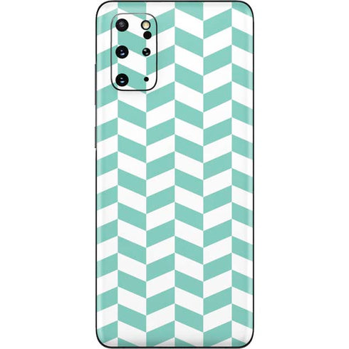 Blue White Chevron Galaxy S20 Plus Skin