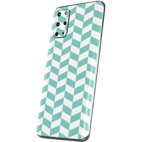 Blue White Chevron Galaxy S20 Plus Skin