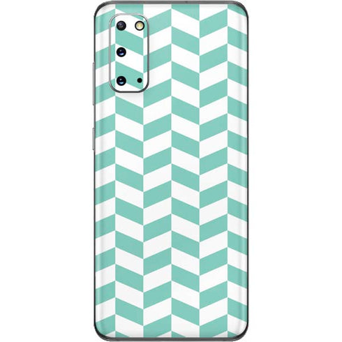 Blue White Chevron Galaxy S20 Skin