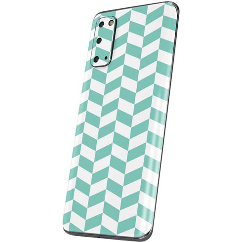 Blue White Chevron Galaxy S20 Skin