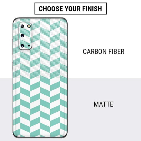 Blue White Chevron Galaxy S20 Skin