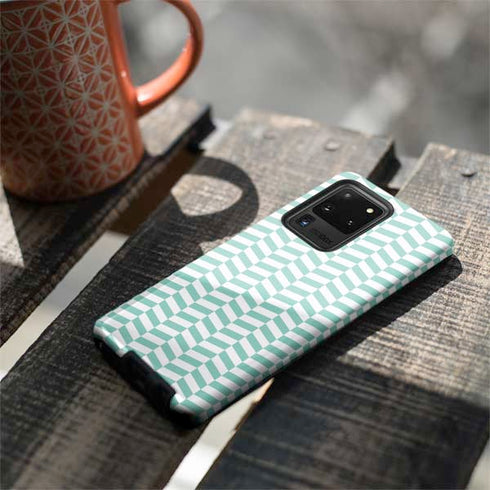 Blue White Chevron Galaxy S20 Ultra 5G Pro Case
