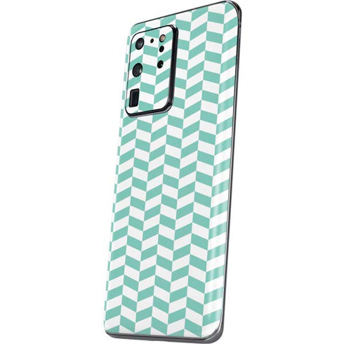 Blue White Chevron Galaxy S20 Ultra 5G Skin