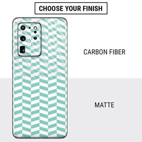 Blue White Chevron Galaxy S20 Ultra 5G Skin