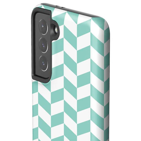 Blue White Chevron Galaxy S21 5G Pro Case