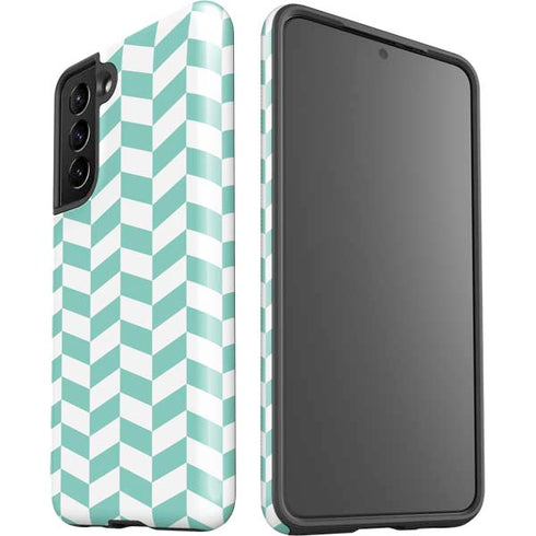 Blue White Chevron Galaxy S21 5G Pro Case