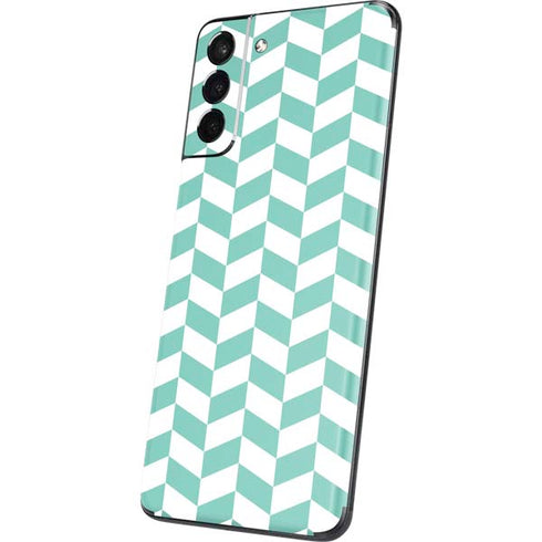 Blue White Chevron Galaxy S21 5G Skin
