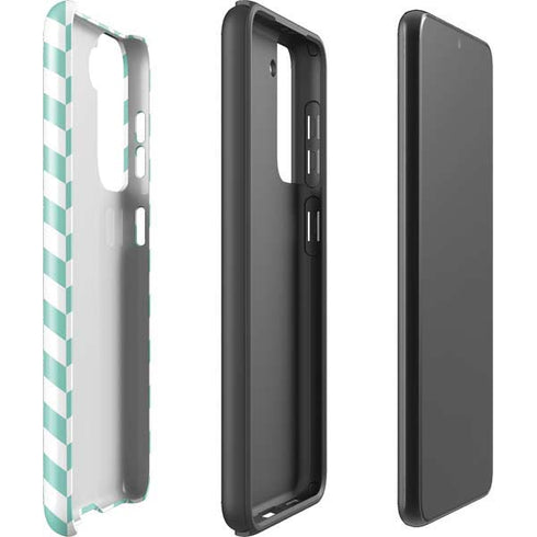 Blue White Chevron Galaxy S21 FE Pro Case