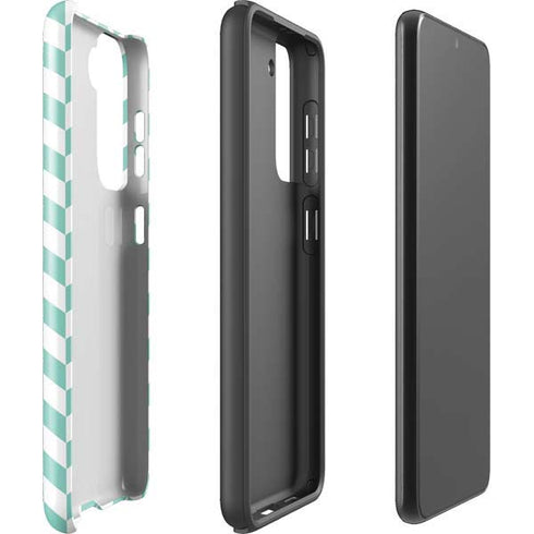 Blue White Chevron Galaxy S21 Plus 5G Pro Case