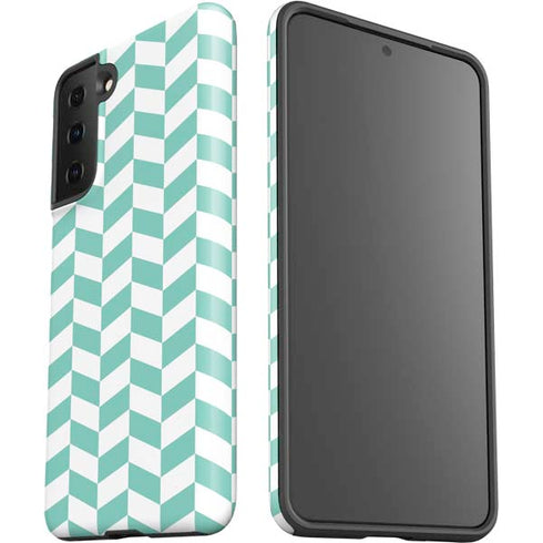 Blue White Chevron Galaxy S21 Plus 5G Pro Case
