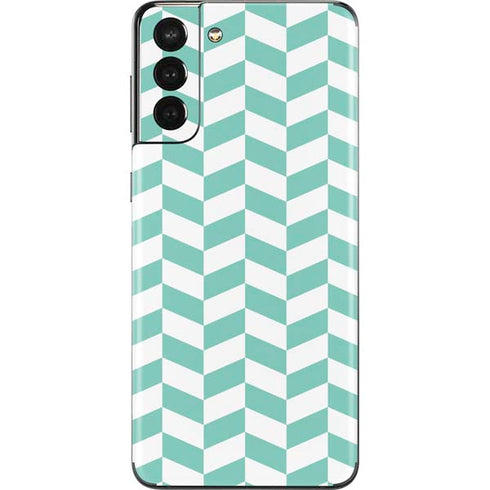 Blue White Chevron Galaxy S21 Plus 5G Skin