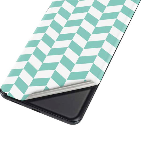 Blue White Chevron Galaxy S21 Ultra 5G Skin