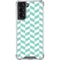 Blue White Chevron Galaxy S22 Clear Case