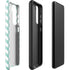 Blue White Chevron Galaxy S22 Plus Pro Case