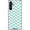 Blue White Chevron Galaxy S23 FE Clear Case