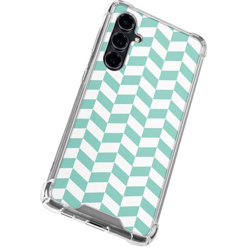 Blue White Chevron Galaxy S23 FE Clear Case