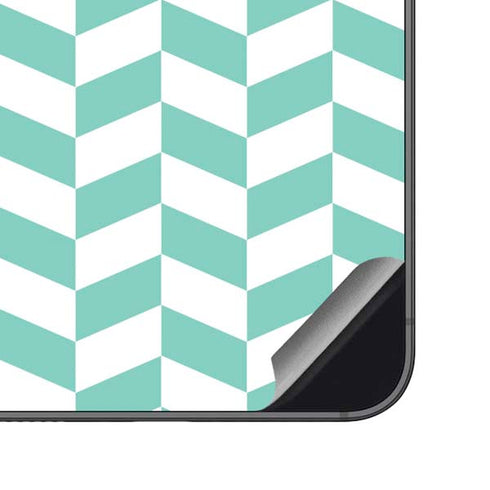 Blue White Chevron Galaxy S23 FE Skin