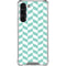 Blue White Chevron Galaxy S23 Plus Clear Case