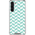 Blue White Chevron Galaxy S23 Plus Clear Case