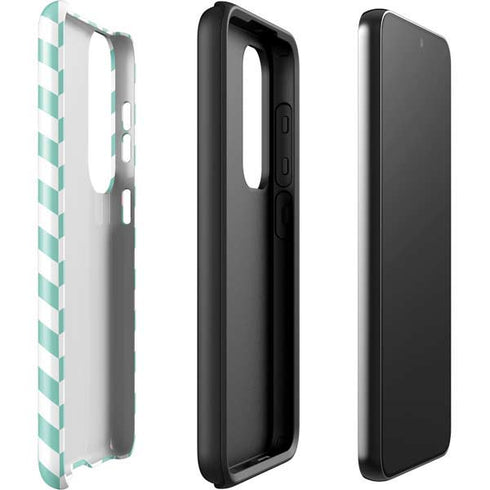 Blue White Chevron Galaxy S23 Plus Pro Case