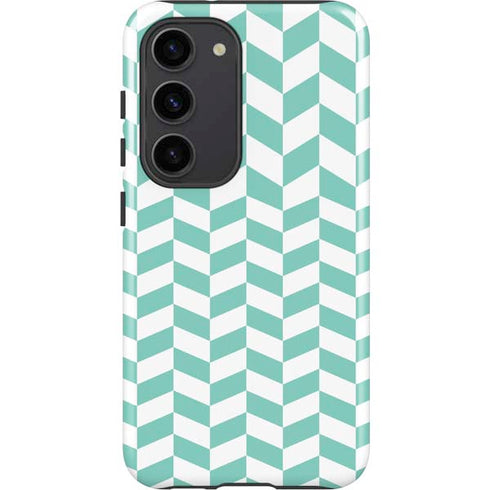 Blue White Chevron Galaxy S23 Pro Case