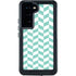 Blue White Chevron Galaxy S23 Waterproof Case