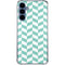 Blue White Chevron Galaxy S24 Clear Case