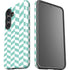 Blue White Chevron Galaxy S24 Impact Case
