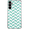 Blue White Chevron Galaxy S24 Plus Clear Case