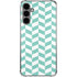 Blue White Chevron Galaxy S24 Plus Clear Case