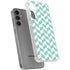 Blue White Chevron Galaxy S24 Plus Clear Case