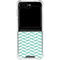 Blue White Chevron Galaxy Z Flip5 5G Clear Case
