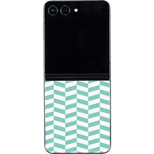 Blue White Chevron Galaxy Z Flip5 5G Skin