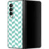 Blue White Chevron Galaxy Z Fold3 5G Skin
