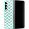 Blue White Chevron Galaxy Z Fold4 5G Skin