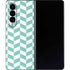 Blue White Chevron Galaxy Z Fold4 5G Skin