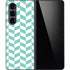 Blue White Chevron Galaxy Z Fold5 5G Skin