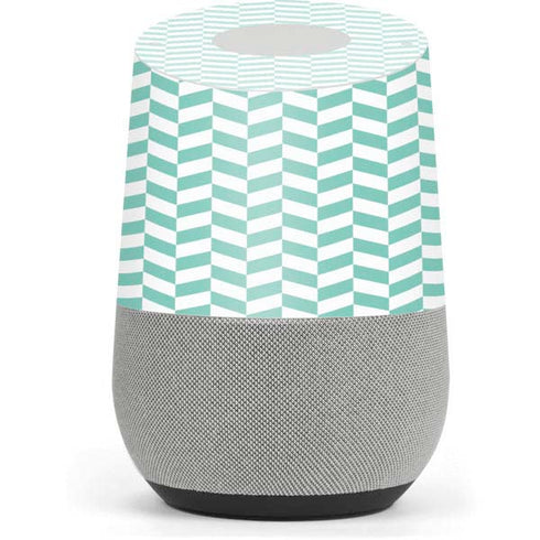 Blue White Chevron Google Home Skin