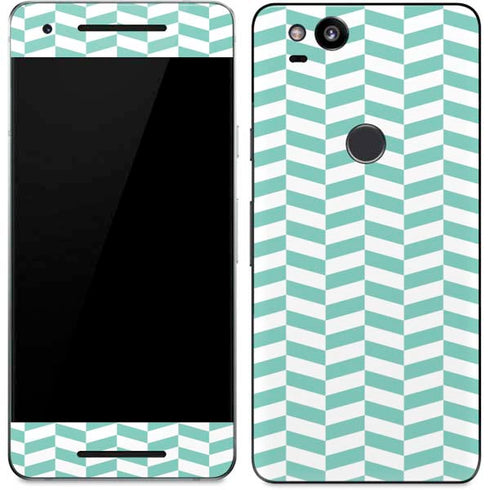 Blue White Chevron Google Pixel 2 Skin