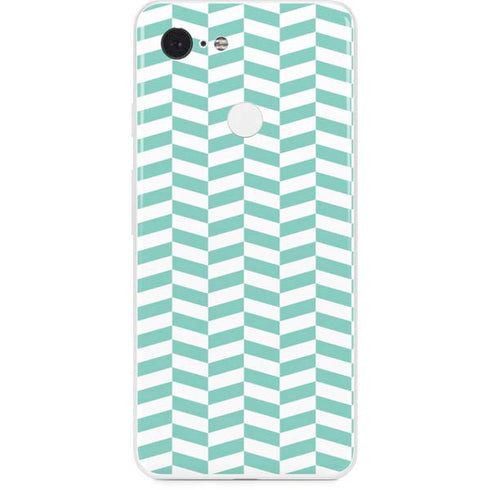 Blue White Chevron Google Pixel 3 Skin
