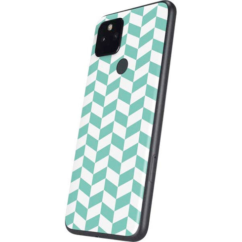Blue White Chevron Google Pixel 4a 5G Skin